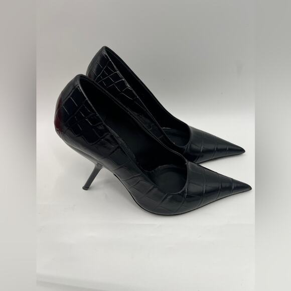 Ferragamo Eva Pump Nero Croc - Picture 5 of 11